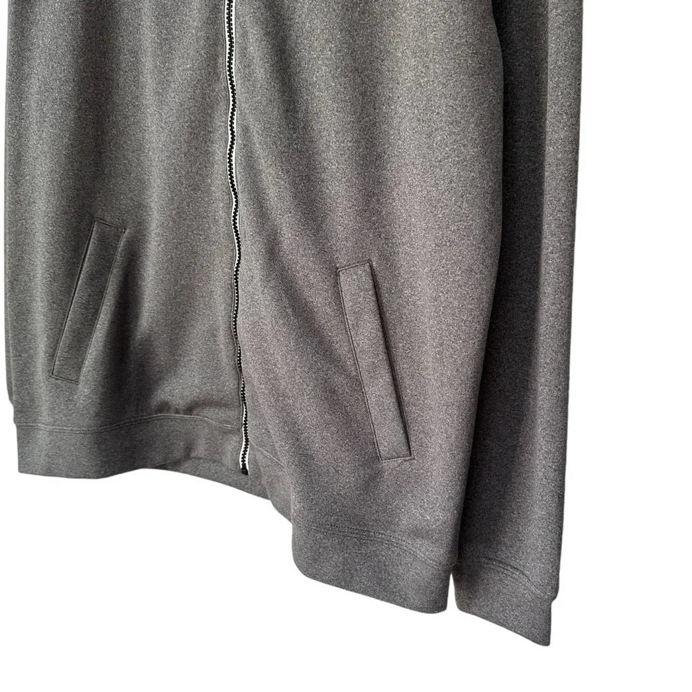 Pebble Beach Men's Full Zip Gray Long Sleeve Golf Performance Jacket, XL